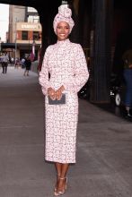 Halima Aden at the E!, ELLE, & IMG Host NYFW Kick-Off Party Top of the Standard, NY