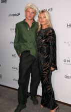 Jordan Barrett and Kate Moss at the Daily Row 7th Annual Fashion Media Awards held the Rainbow Room