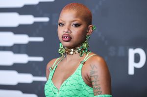 Slick Woods arrives at Rihanna's Savage x Fenty Show presented by Amazon Prime Video