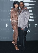 Renella Medrano and ASAP Ferg arrives at Rihanna's Savage x Fenty Show presented by Amazon Prime Video