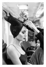 Angelina Jolie gets makeup for Maleficent bts Photos