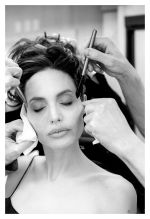 Angelina Jolie gets makeup for Maleficent bts Photos