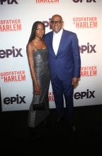 True and Forest Whitaker at the Godfather Of Harlem Screening at the Apollo