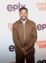 Kelvin Harrison Jr. at the Godfather Of Harlem Screening at the Apollo