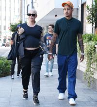 Amber Rose baby bump Alexander "AE" Edwards in Beverly Hills