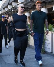 Amber Rose baby bump Alexander "AE" Edwards in Beverly Hills