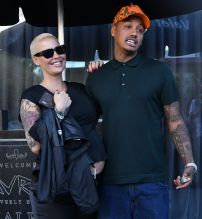 Amber Rose baby bump Alexander "AE" Edwards in Beverly Hills