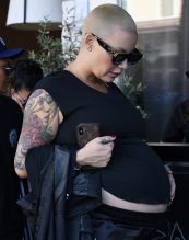 Amber Rose baby bump Alexander "AE" Edwards in Beverly Hills