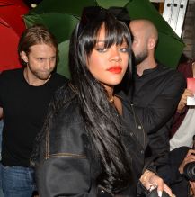Rihanna seen at Manko restaurant in Paris for a Fenty launch party