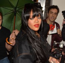 Rihanna seen at Manko restaurant in Paris for a Fenty launch party