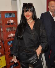 Rihanna seen at Manko restaurant in Paris for a Fenty launch party