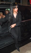 Rihanna seen at Manko restaurant in Paris for a Fenty launch party