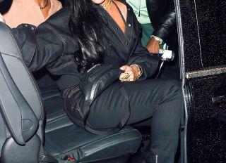 Rihanna seen at Manko restaurant in Paris for a Fenty launch party