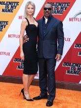 Paige Butcher and Eddie Murphy at the Los Angeles Premiere Of Netflix's 'Dolemite Is My Name'