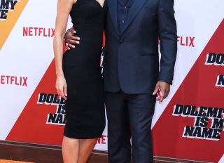 Paige Butcher and Eddie Murphy at the Los Angeles Premiere Of Netflix's 'Dolemite Is My Name'