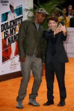Samuel L. Jackson and Chris Kattan at theDolemite Is My Name Los Angeles Premiere
