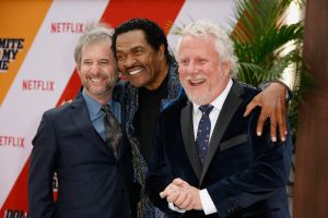 Scott Alexander, Bobby Rush, Larry Karaszewski at the Dolemite Is My Name Los Angeles Premiere
