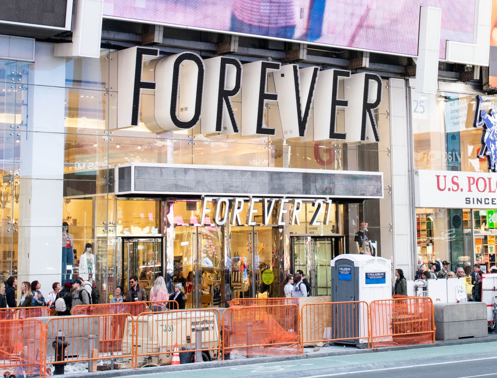 Forever 21 store in Times Square in New York City...