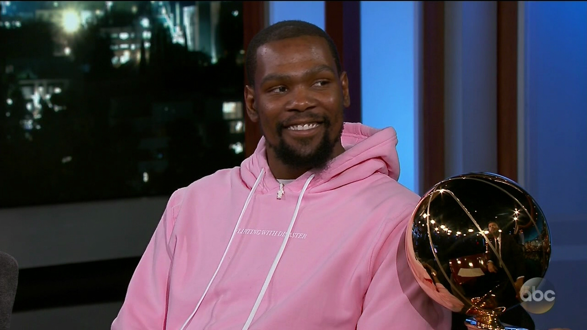 Kevin Durant during an appearance on ABC's Jimmy Kimmel Live!'