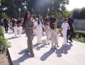 Kim and Kourtney Kardashian get their children baptized in Armenia