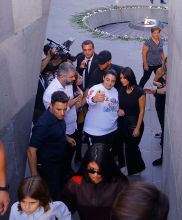 Kim and Kourtney Kardashian visit the Genocide Memorial in Armenia