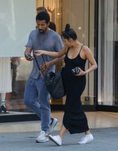 Shay Mitchell and Matte Babel vacation in Barcelona