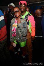 Letoya Luckett and husband Tommicus Walker at Kenny Burns Cassette party