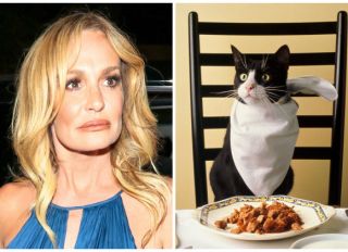 Taylor Armstrong & cat