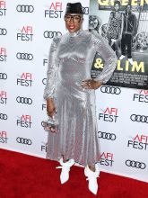 Aisha Hinds attends Premiere of 'Queen & Slim' at AFIFest