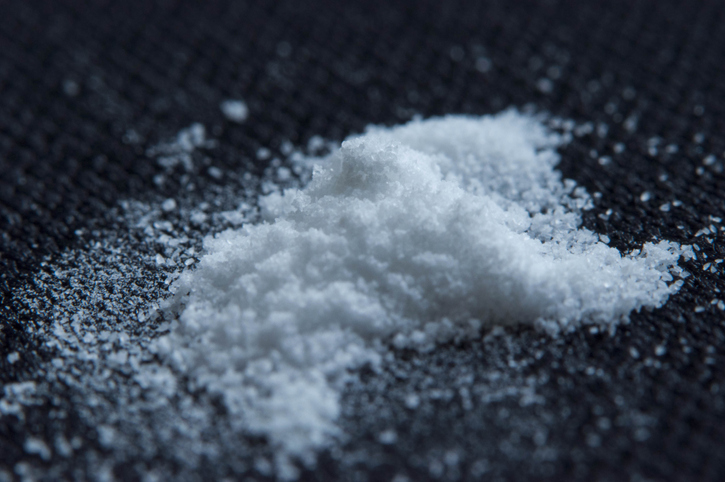 A white powder concept of cocaine