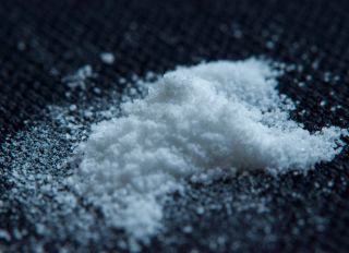 A white powder concept of cocaine