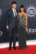 James Blake and Jameela Jamil 2019 American Music Awards Fashion - Red Carpet Arrivals