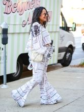 Pregnant Christina Milian wears a billowy maternity set