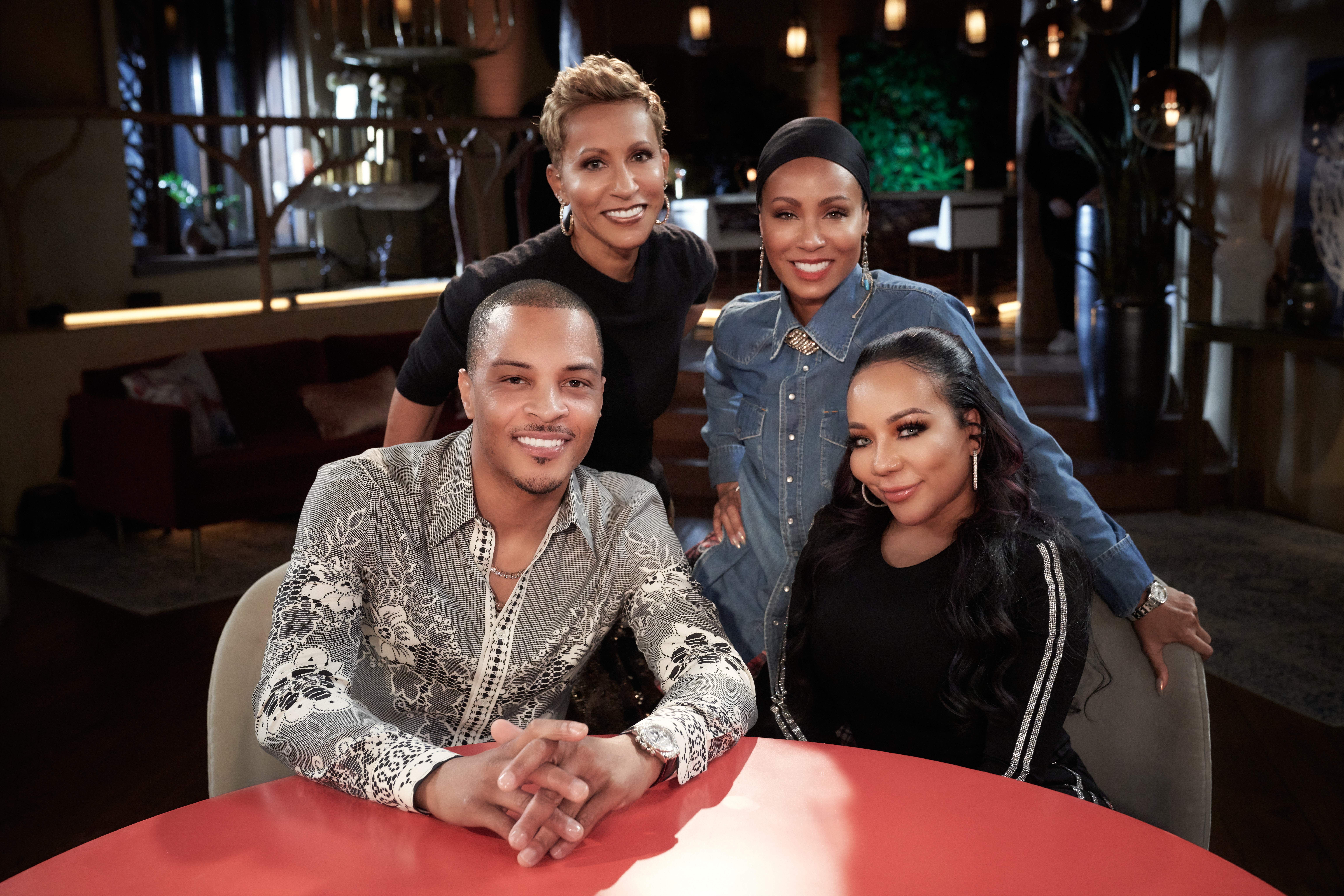 T.I. and Tiny visit Red Table Talk with Jada Pinkett-Smith and Adrienne Banfield-Norris
