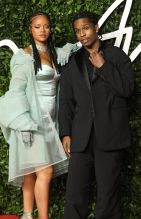 Rihanna and ASAP Rocky attend the British Fashion Awards