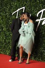 Rihanna and ASAP Rocky attend the British Fashion Awards