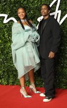 Rihanna and ASAP Rocky attend the British Fashion Awards