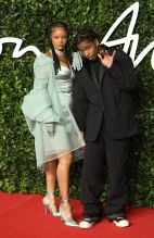 Rihanna and ASAP Rocky attend the British Fashion Awards