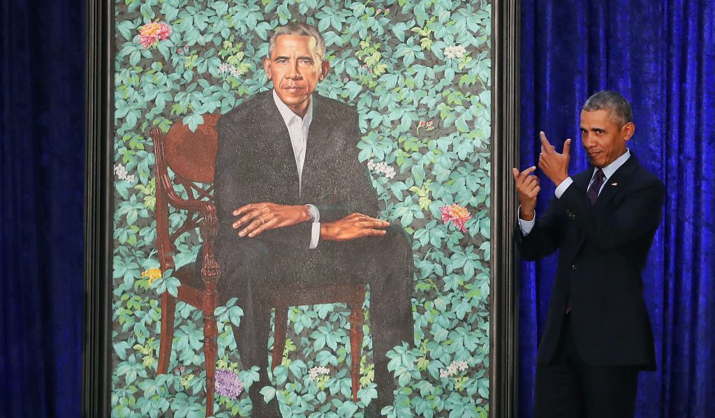 Barack And Michelle Obama Attend Portrait Unveiling At Nat'l Portrait Gallery