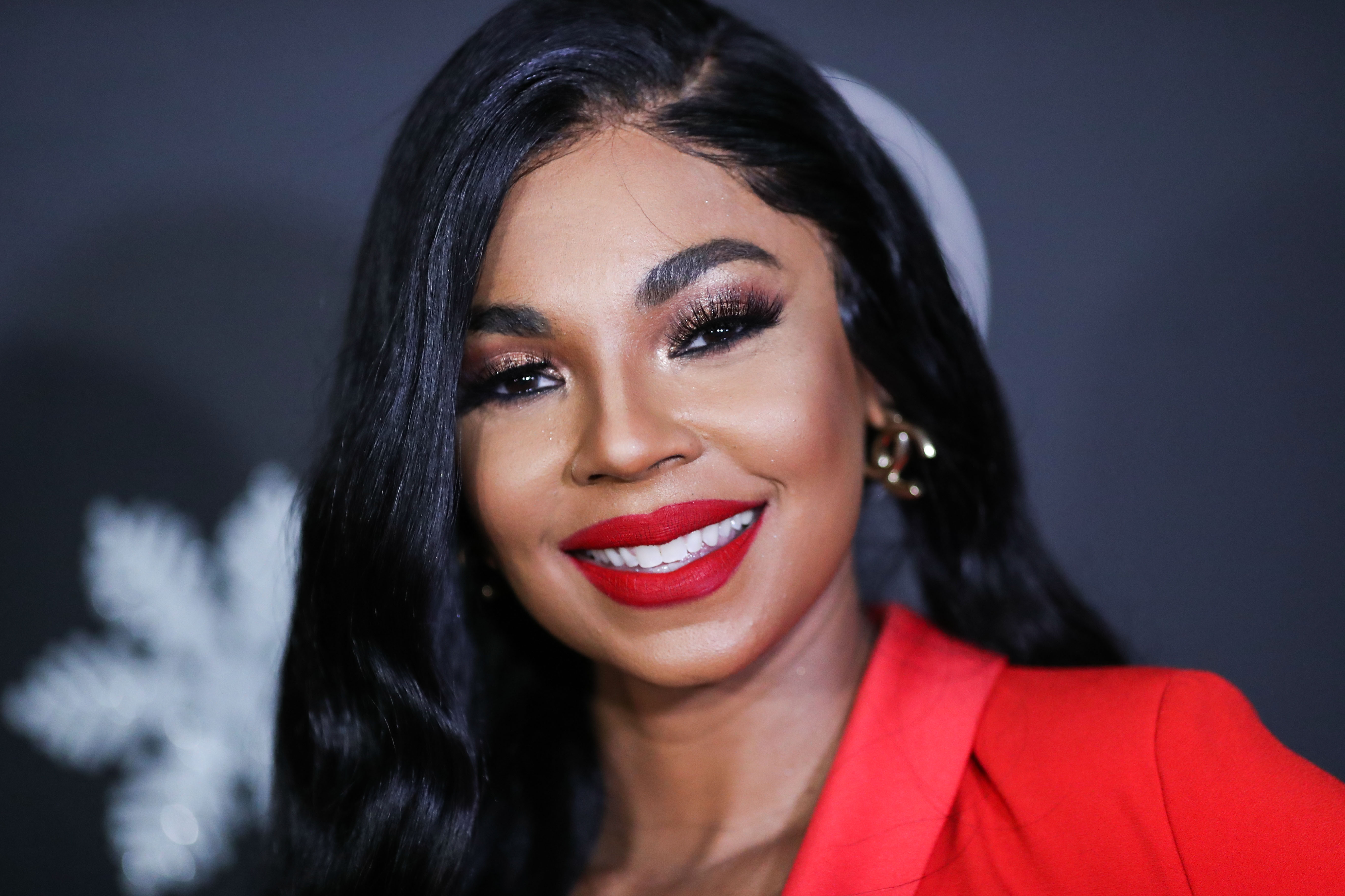 Singer Ashanti Douglas arrives at the 'It's A Wonderful Lifetime' Holiday Party held at STK Los Angeles at W Los Angeles - West Beverly Hills on October 22, 2019 in Westwood, Los Angeles, California, United States.