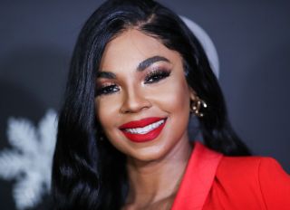 Singer Ashanti Douglas arrives at the 'It's A Wonderful Lifetime' Holiday Party held at STK Los Angeles at W Los Angeles - West Beverly Hills on October 22, 2019 in Westwood, Los Angeles, California, United States.