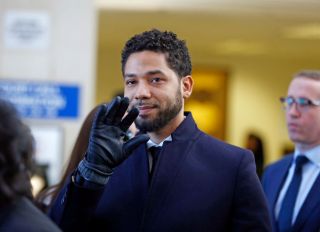 Actor Jussie Smollett Appears Outside Of Court After It Was Announced That All Charges Have Been Dropped Against Him