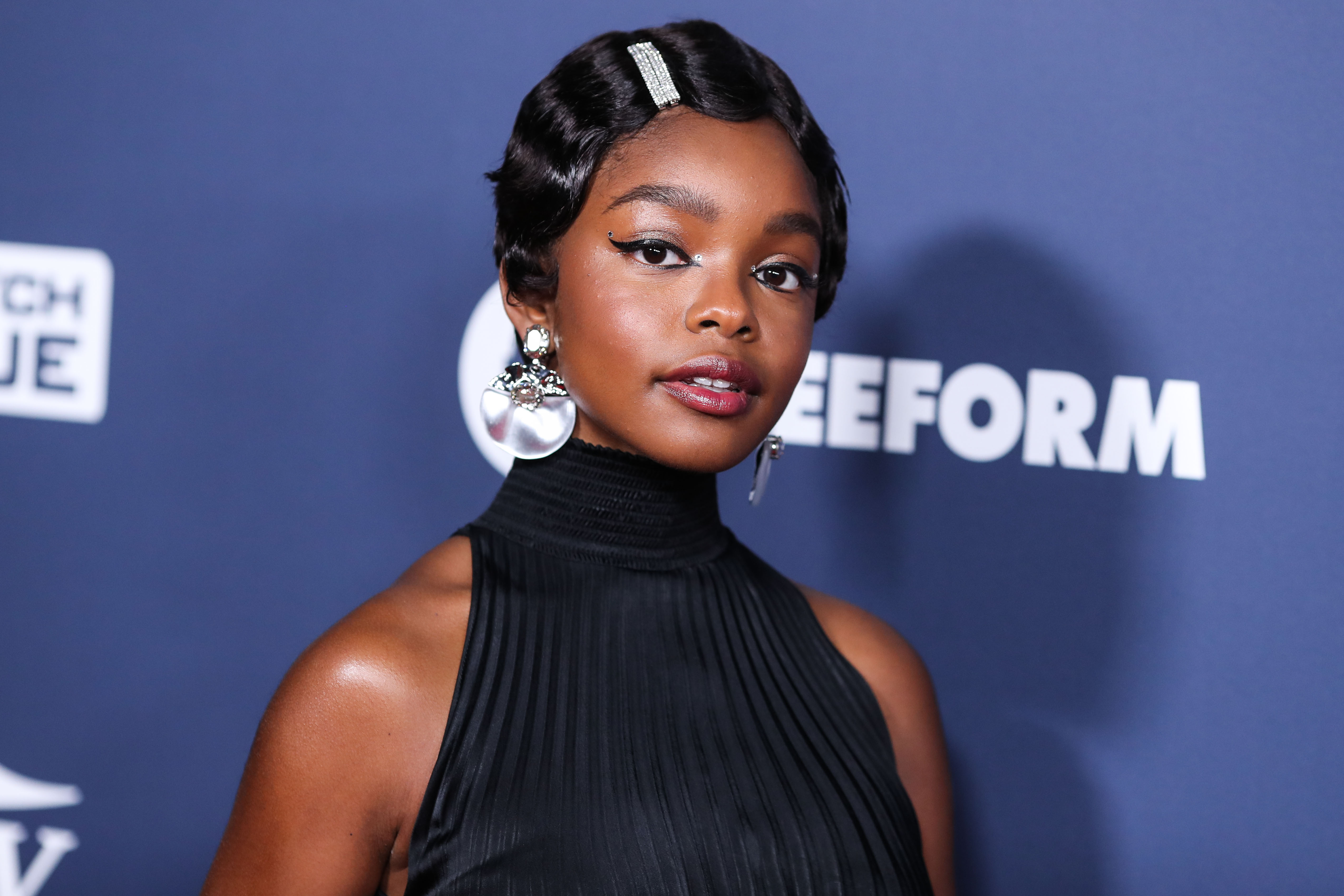 Actress Marsai Martin arrives at Variety's Power Of Young Hollywood 2019 held at the h Club Los Angeles on August 6, 2019 in Hollywood, Los Angeles, California, United States.