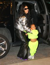 Kim Kardashian West and Kanye West with their kids