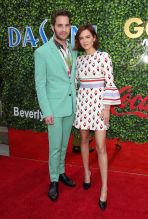 Ben Platt and Zoey Deutch attend Gold Meets Golden Pre-Golden Globe Event