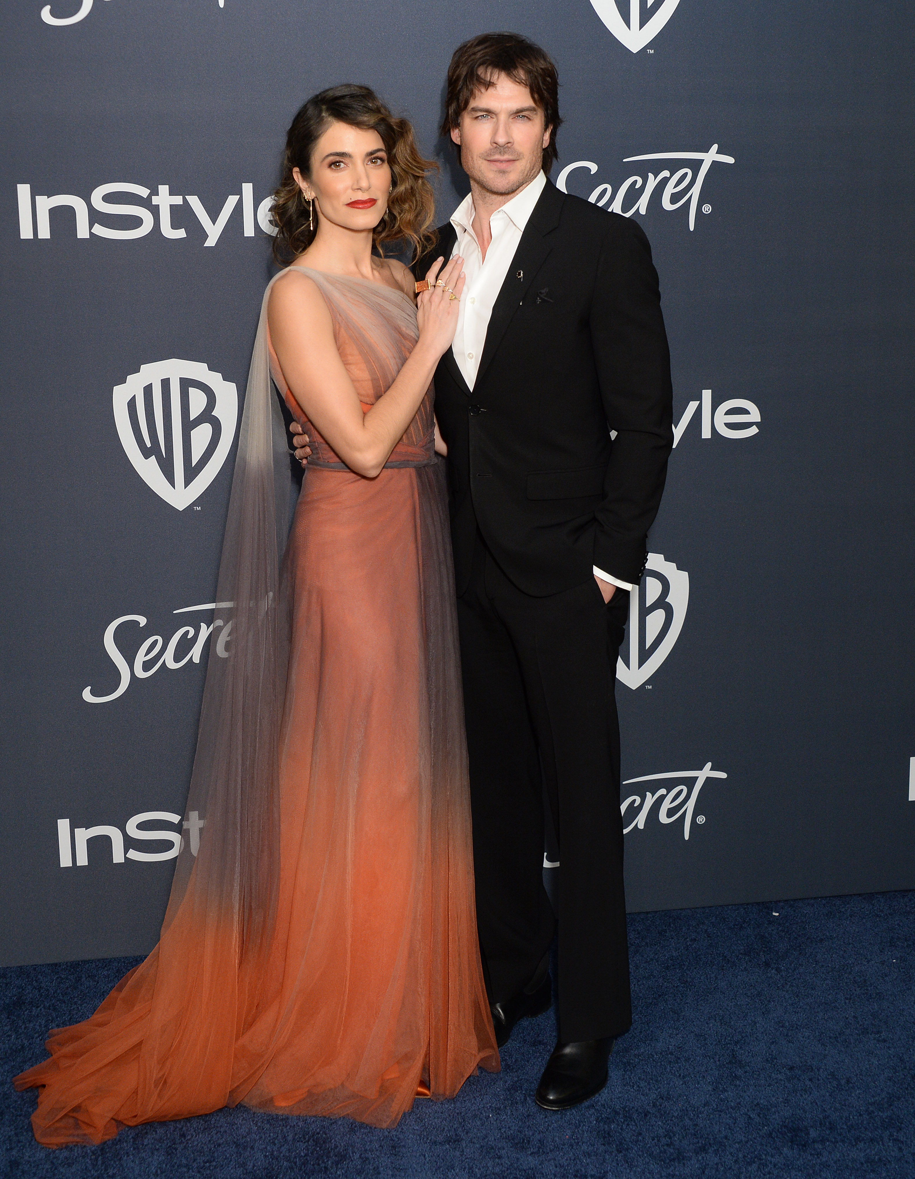 Nikki Reed and Ian Somerhalder attend InStyle & Warner Bros. Golden Globes Afterparty