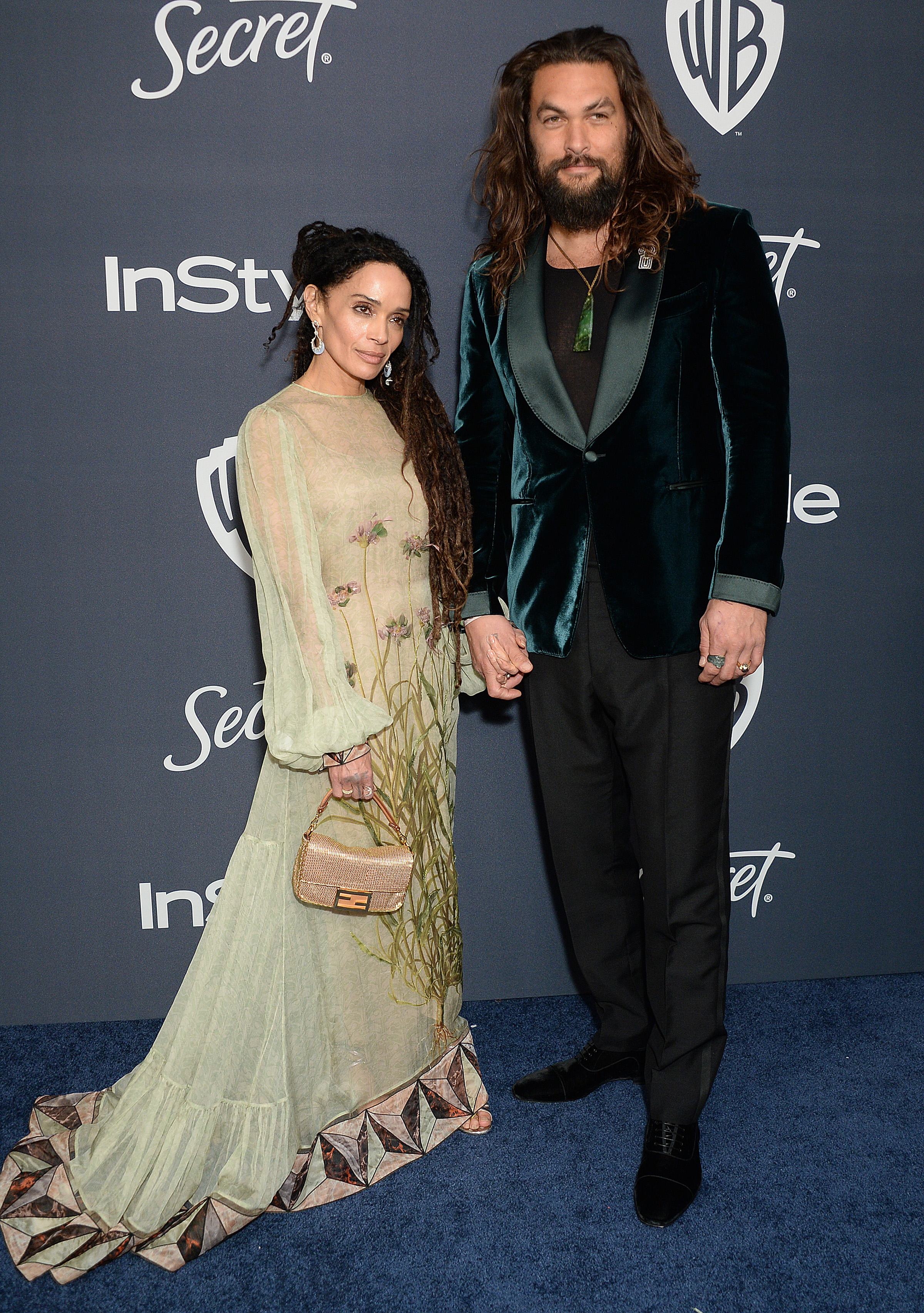 Lisa Bonet and Jason Momoa attend InStyle & Warner Bros. Golden Globes Afterparty