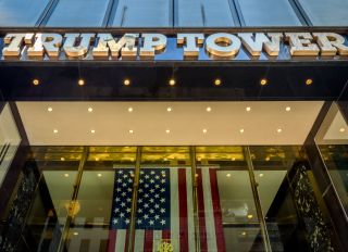 Trump Tower's Fifth Avenue entrance...