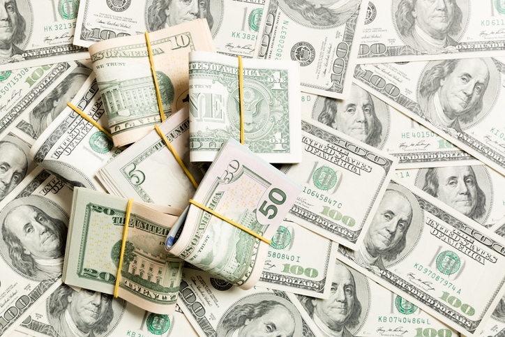 Full Frame Shot Of Banknotes Over White Background