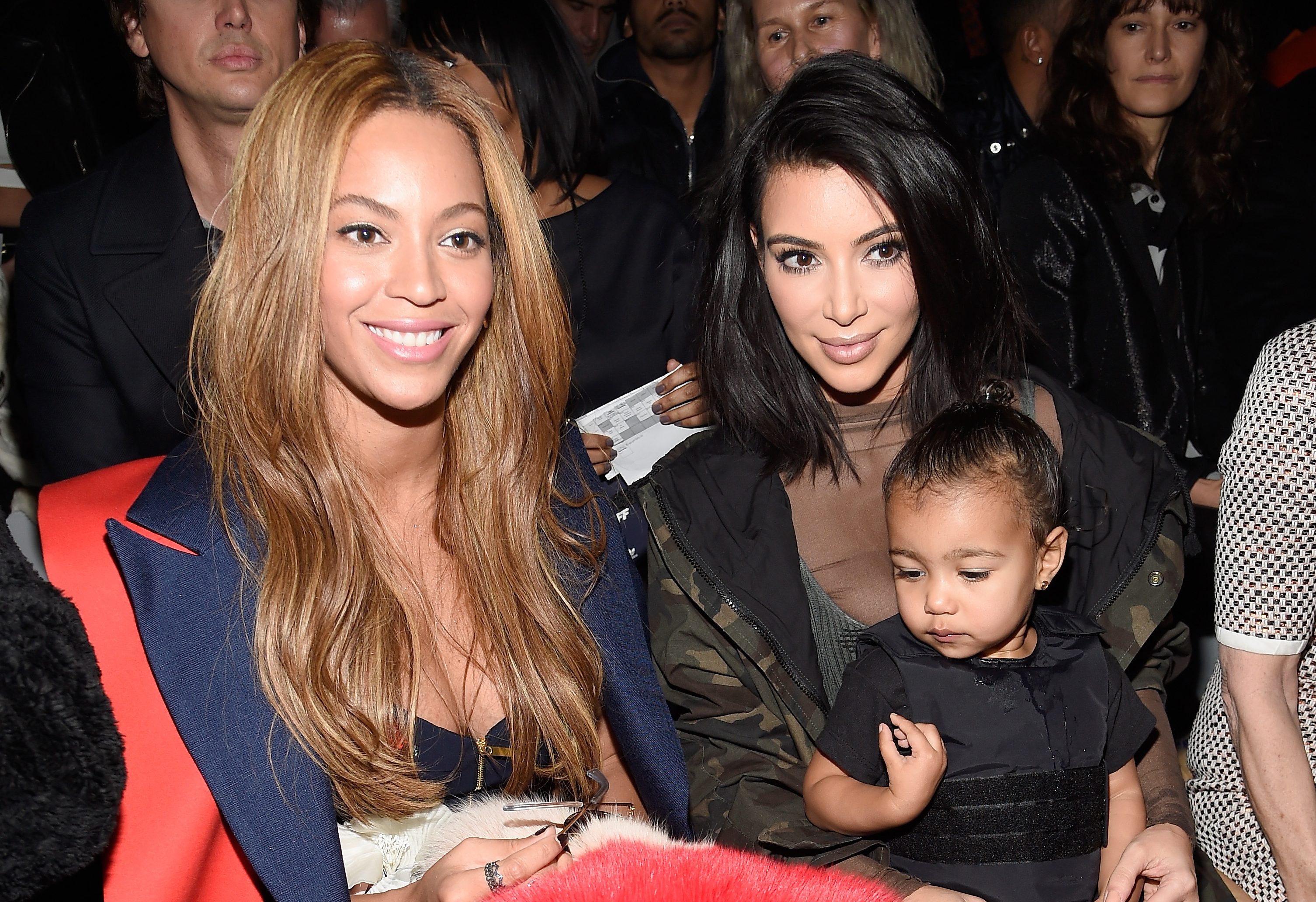 Kim Kardashian & Beyonce Front Row For Yeezy Season 1